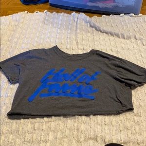 Cropped oversized shirt